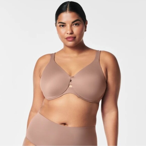 Spanx Low Profile Minimizer Bra Woman 42DDD Tan Unlined Underwire Full Coverage - Picture 1 of 13